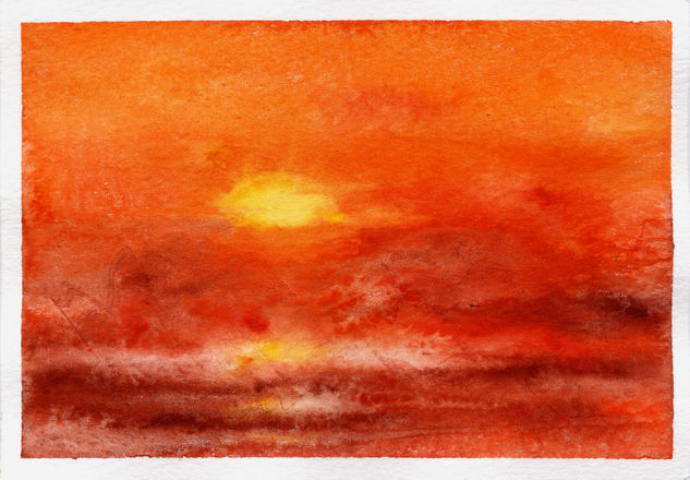 Sunset in Venus Acrylic Paper Landscaping