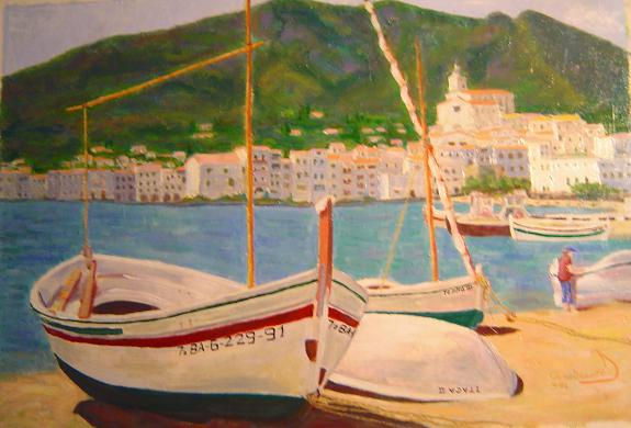 cadaques Acrylic Canvas Marine Painting