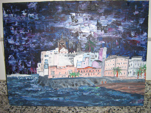 sitges nit Oil Canvas Landscaping