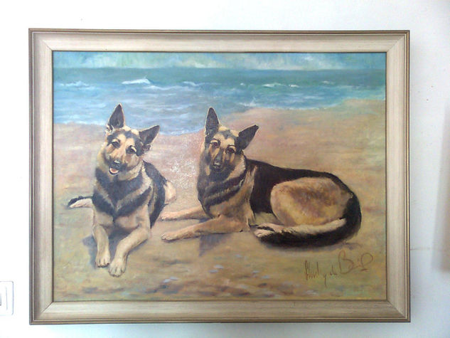 Perros Oil Canvas Animals