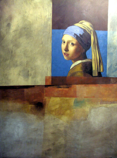 LA PERLA (homenaje a Vermeer 1) Oil Canvas Figure Painting