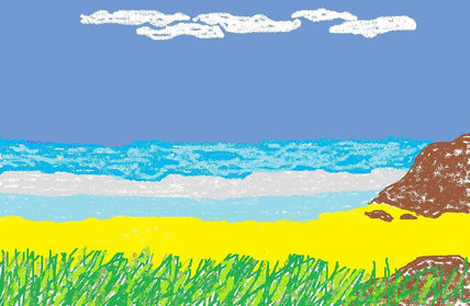 La playa en calma