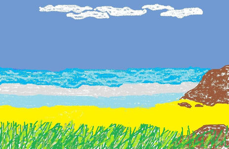 La playa en calma