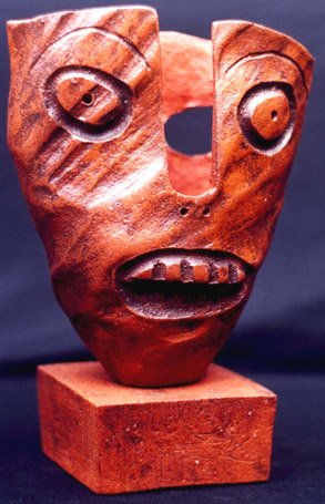 Cabeça Alienígena - Face Colérica Pottery Figurative