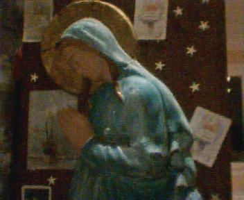 virgen azul antigua de mi abuela