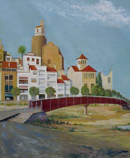 SANT POL DE MAR. Maresme. Catalunya Oil Canvas Landscaping