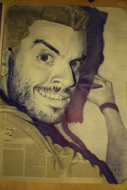 Autoretrato dibujando