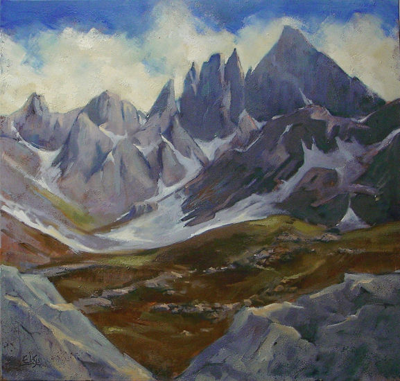 El Pico de los Cabrones Oil Canvas Landscaping