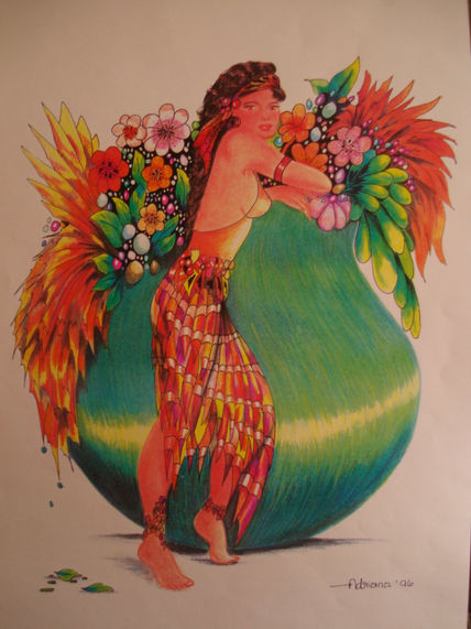 La mujer y el jarrón