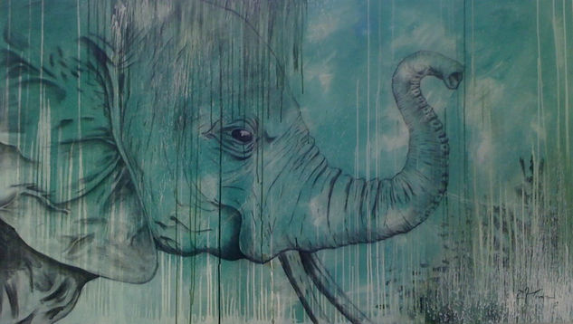 Elephant Acrylic Canvas Animals