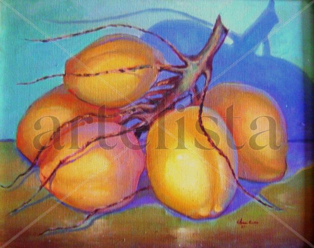 Cocos Dorados. Oil Canvas Landscaping