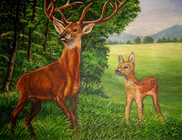 Venados Oil Canvas Animals