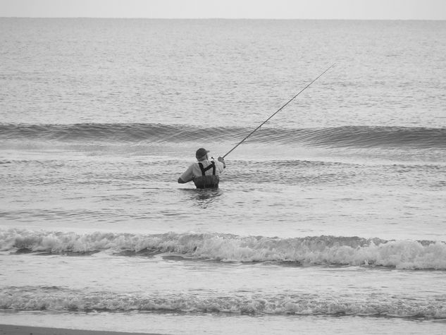 pescador 1 Naturaleza Blanco y Negro (Digital)