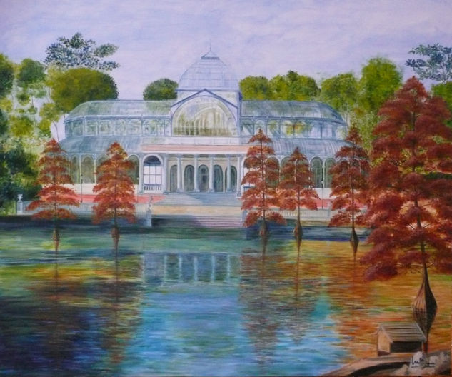 Palacio de cristal (Parque del Retiro Madrid) Oil Canvas Landscaping