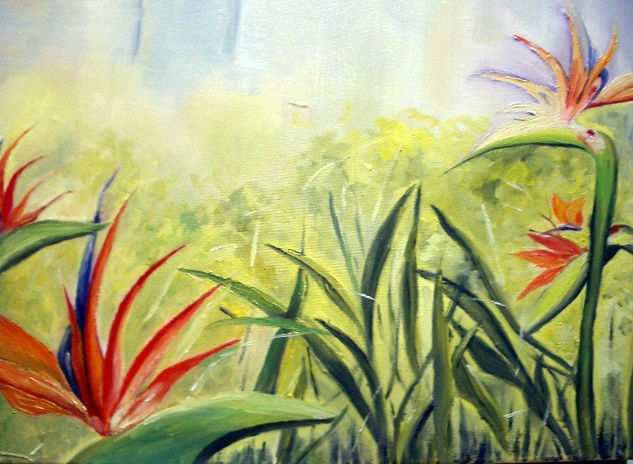 FLOR DEL PARADIS Oil Canvas Floral Painting