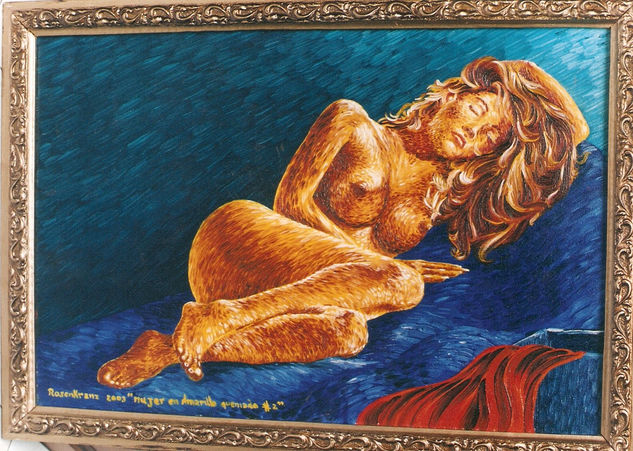 mujer en amarillo Oil Canvas Nude Paintings