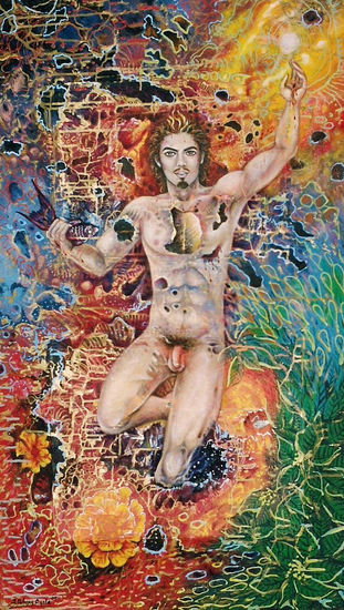 Resurrección Mixed media Canvas Nude Paintings