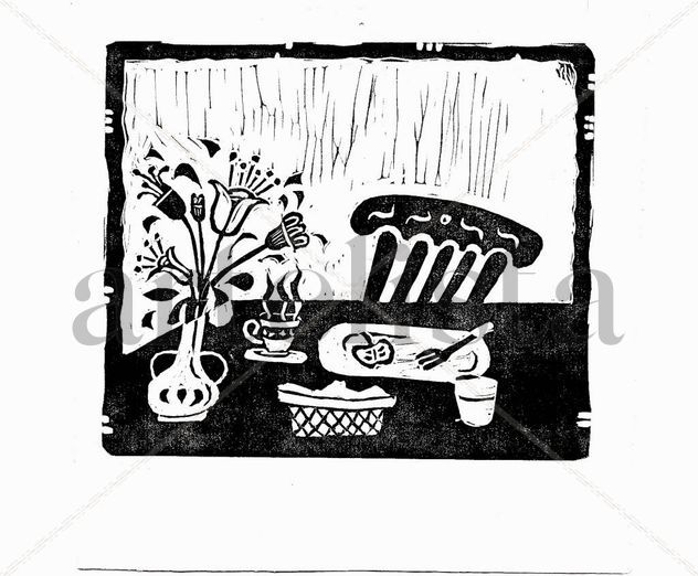 Café en la mesa