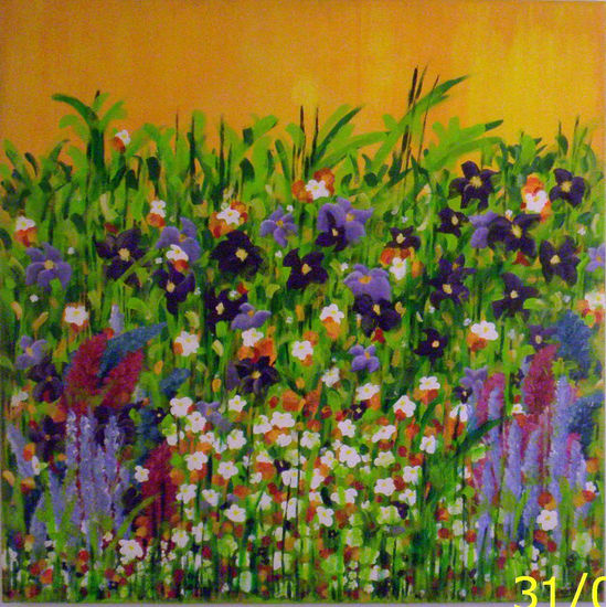 FLORES AL CIELO Acrylic Canvas Floral Painting