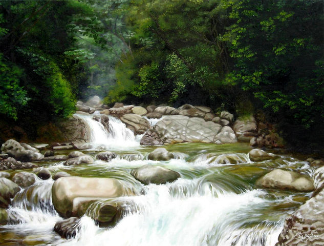 "Río Jima" Oil Canvas Landscaping