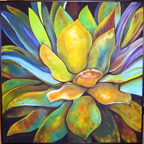 AGAVE Oil Canvas Landscaping