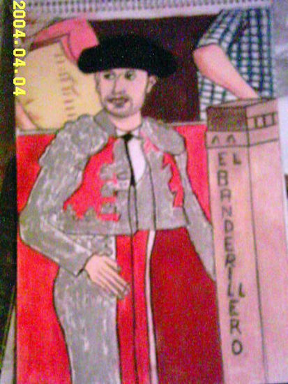 Ruben de Ds "Torero de plata Pastel Cartulina Retrato