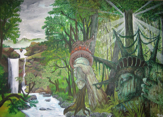 ...y la Tierra nos olvidó Oil Canvas Landscaping