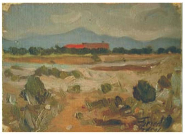 Paisatge dels afores de Terrassa Oil Canvas