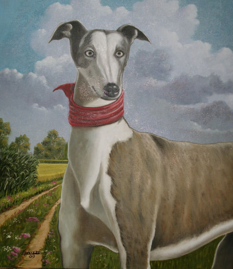 GALGO Oil Canvas Animals