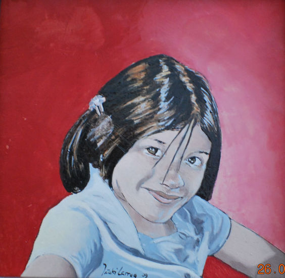 Retrato de Carolina Oil Panel Portrait