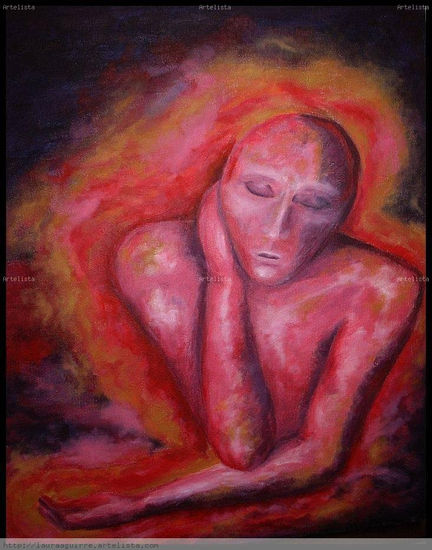 Aura Incandescente Oil Canvas Figure Painting