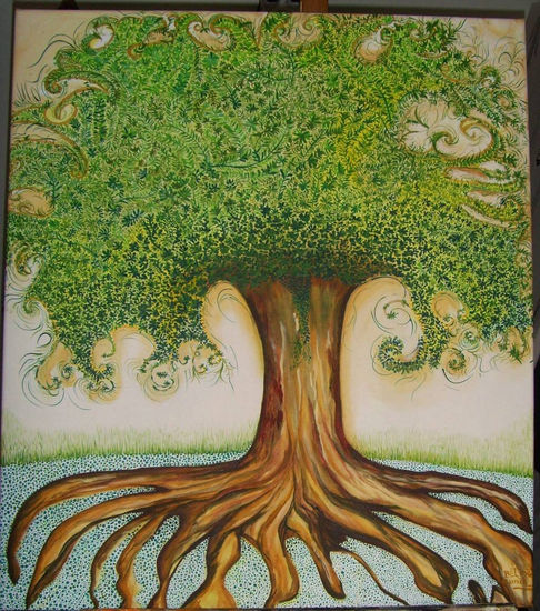 EL ARBOL DE LA VIDA-VENDIDA- MARZO 2010. Acrylic Canvas Landscaping