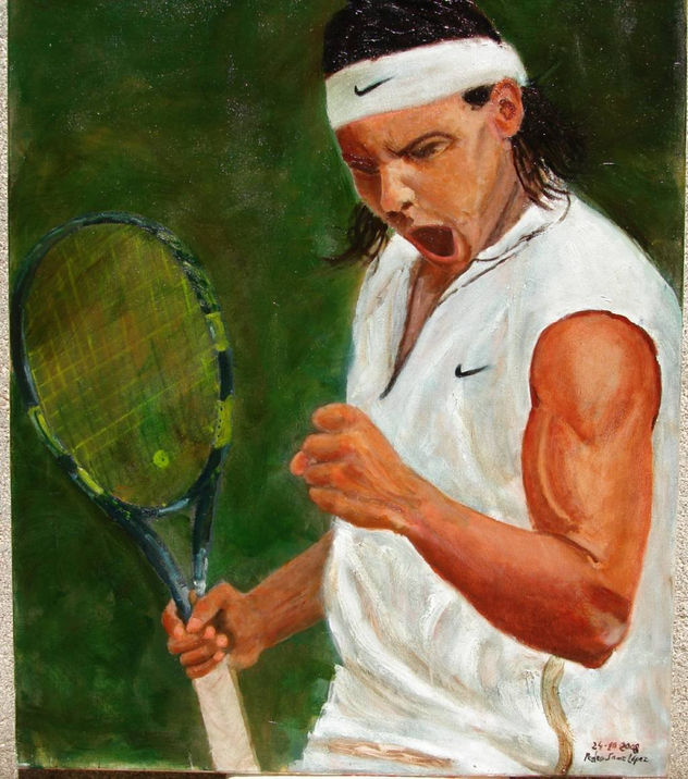 Tenista,Nadal,campeon,deportistas,tenis,tierrabatida,pintura,oleos,cuadros,vintage,retro,lienzo,finalistas