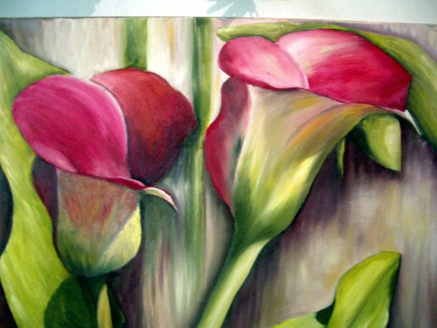 LLIRIS ROSAS Oil Canvas Floral Painting