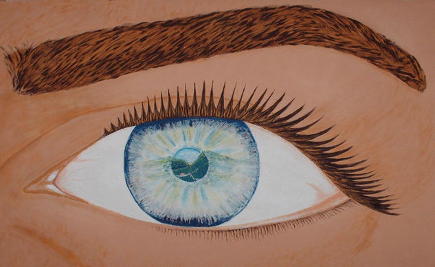 Mirada Infinita Acrylic Canvas Portrait