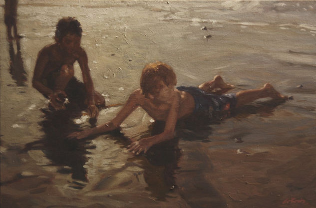 Niños en la playa 