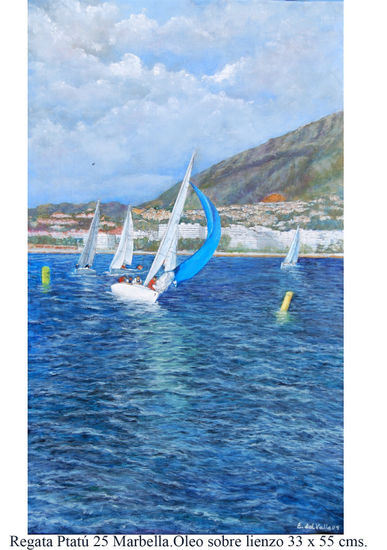 Regata Platú 25. Marbella Oil Canvas Landscaping