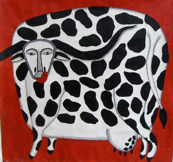 Creo que parece una vaca Acrylic Canvas Animals