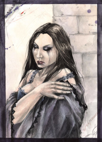 Sad in grey