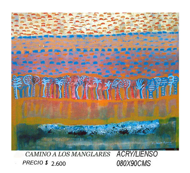 CAMINO A LOS MANGLARES Acrylic Canvas Landscaping