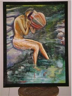 bañista Oil Canvas Figure Painting