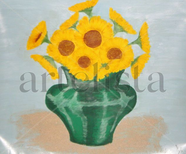 Girasoles Watercolour Card Floral Painting