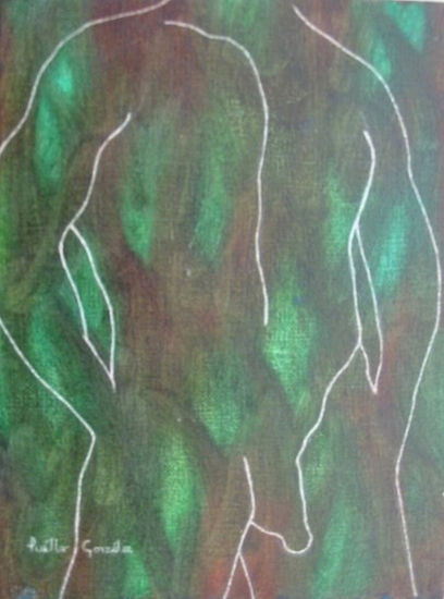 male spirit of the forest Óleo Lienzo Desnudos