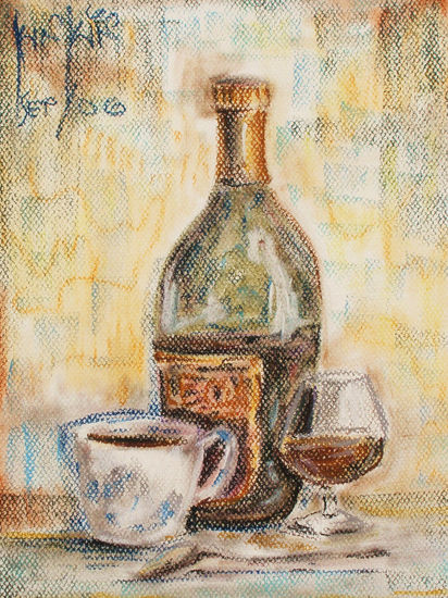 Bodegon. Pastel Paper Still Life Paintings