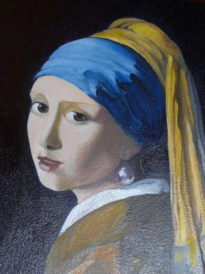 La joven del turbante (copia) Óleo Lienzo Retrato