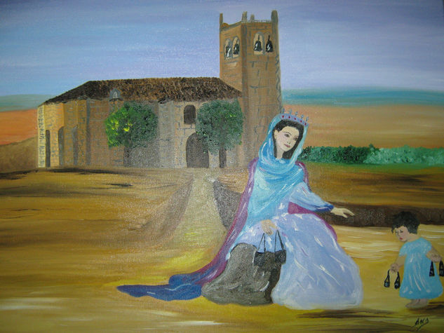 la virgen del carmen Óleo Lienzo Paisaje