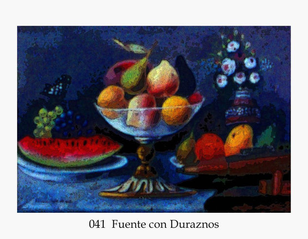 041 Fuente con Duraznos 