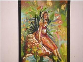 Mujer Embarazada Oil Canvas Figure Painting