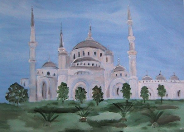Mezquita azul Istambul Óleo Lienzo Paisaje