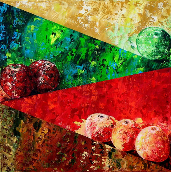 Manzanas Acrylic Canvas Still Life Paintings